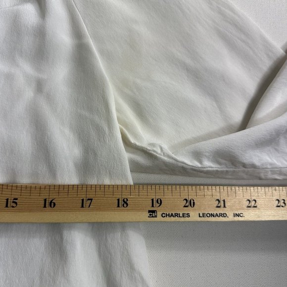 Lilly Pulitzer White‎ 100% Silk V-Neck Long Sleeve Blouse Top Size Small Womens - Picture 5 of 8